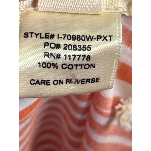 Lovestitch Dress M Orange Striped Retro Beach Swim Preppy Retro Boho Hippie 80s - Picture 10 of 11